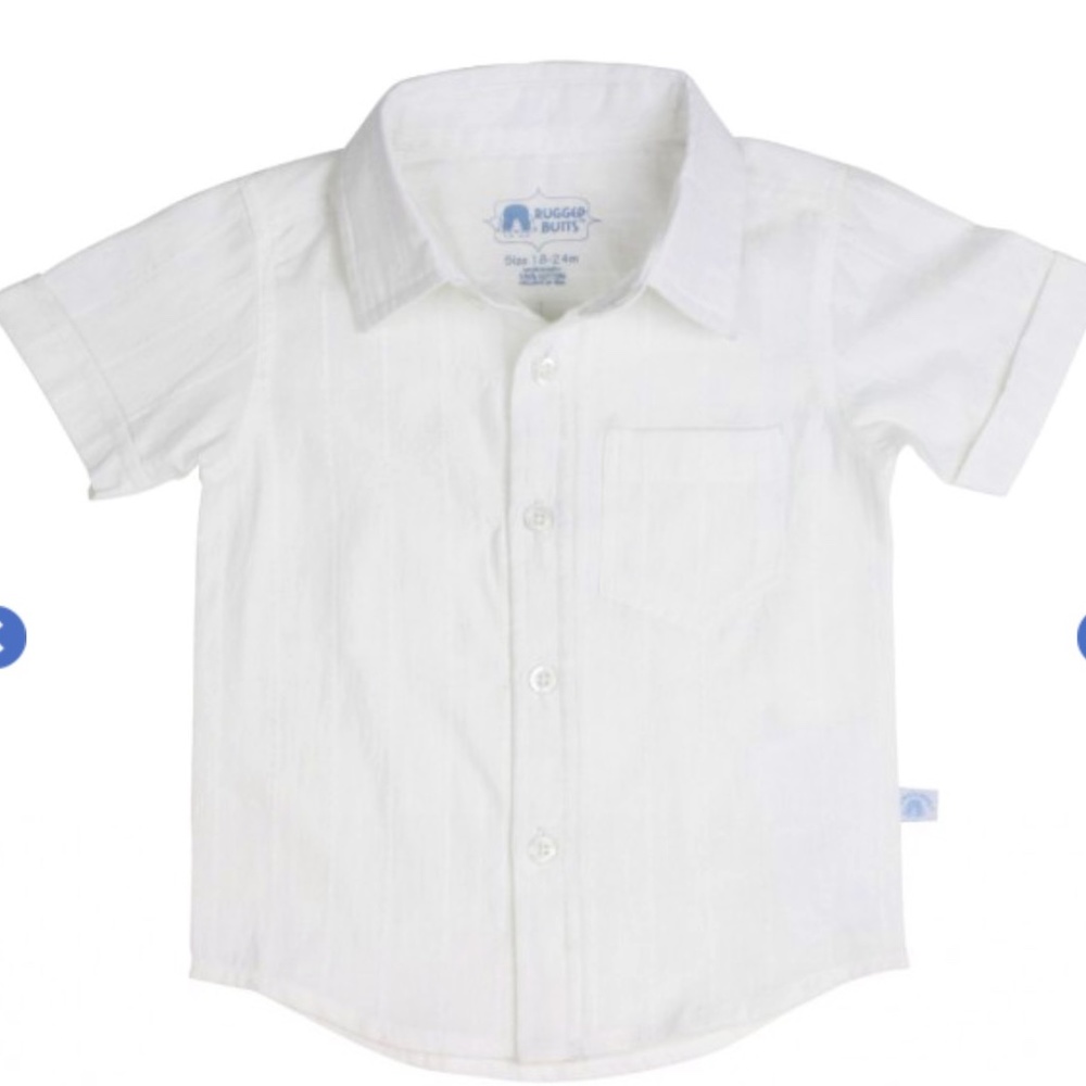 Rugged Butts - White Dobby Short-Sleeve Shirt